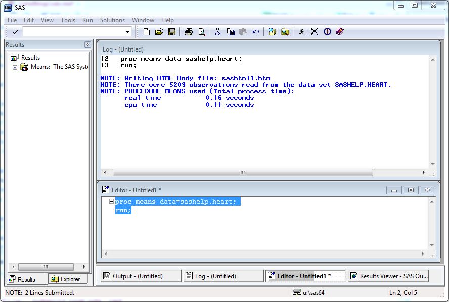 Highlighted code and Log